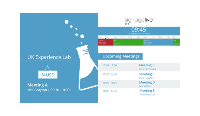 IAdea XDS-1078 is the World’s First Interactive Signboard to Support the Latest Calendar Integration Features from Signagelive: Room Booking and LED Lightbar Notification